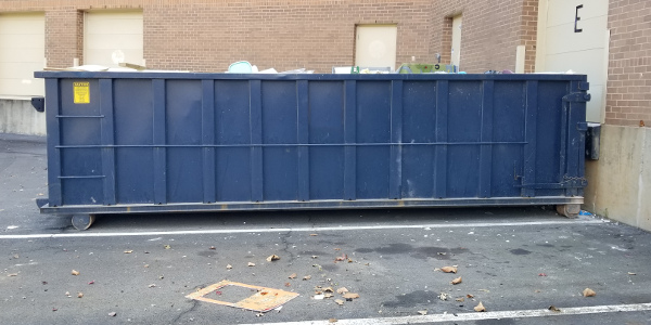 Dumpster Rental in Fredericksburg, Virginia. This is a 30yd rolloff dumpster.